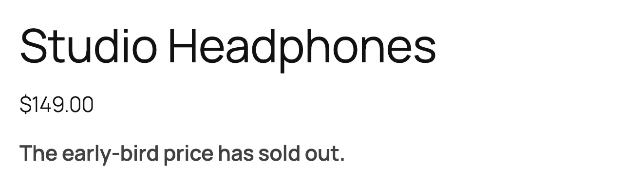The sold-out message