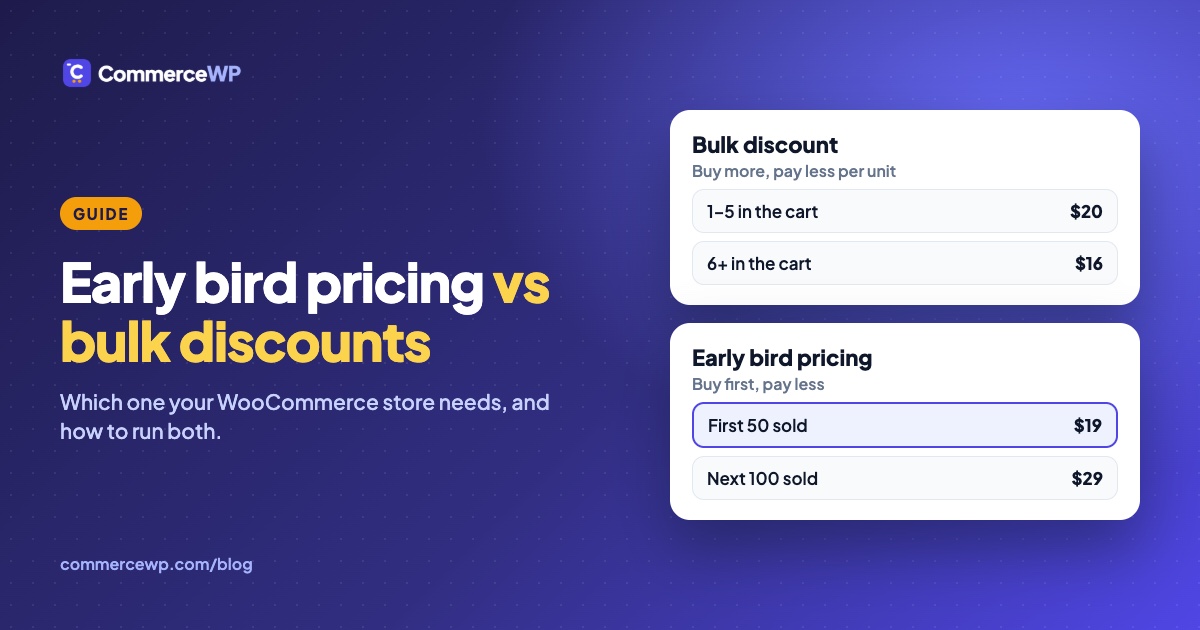 Early Bird Pricing vs Bulk Discounts in WooCommerce: Which Do You Need?